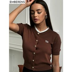 Кардиган EMBERENS, размер S, , коричневый