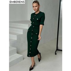 Платье EMBERENS Весна-лето 2025, размер L, зелeный
