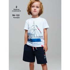 Комплект одежды playToday, размер 110, белый/синий