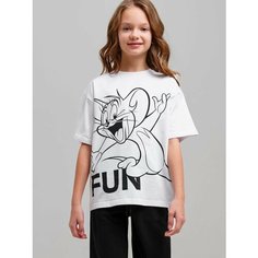 Футболка playToday, размер 140, белый