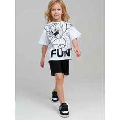 Футболка playToday, размер 116, белый