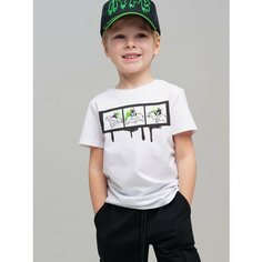 Футболка playToday, размер 122, белый