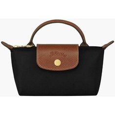 Сумка кросс-боди Longchamp, фактура гладкая, черная