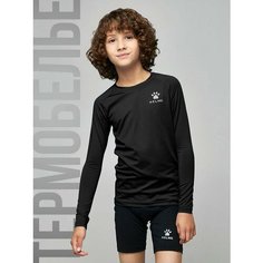 Термолонгслив Kelme рашгард детский Tech Fit Long Sleeve (Thin) Kids, размер 140, черный