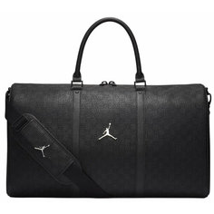 Саквояж Jordan, 25 л, 20х27х47 см, ручная кладь, чёрно-серебристый