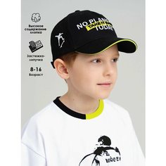 Бейсболка playToday для мальчиков, размер 54, черный/желтый/белый