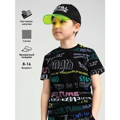 Бейсболка playToday для мальчиков, размер 54, черный, зеленый
