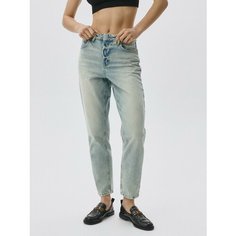 Джинсы мом Sela 404 Mom Fit, размер M INT, голубой индиго