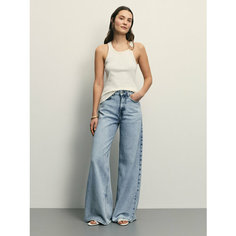 Джинсы широкие Zarina wide leg, размер M (RU 46), светлый индиго