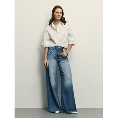 Джинсы широкие Zarina wide leg, размер M (RU 46), голубой индиго