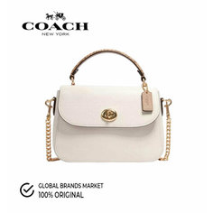 Сумка кросс-боди Coach, фактура гладкая, серый