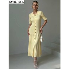 Платье EMBERENS Весна-лето 2025, размер M, желтый