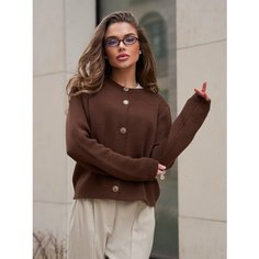 Кардиган для кормящих мам KARACHTEX, размер 42-44, , коричневый