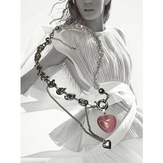 Колье Pearl Dawns, длина 39.55 см, Прозрачный-розовый