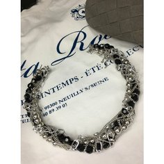 Колье Pearl Dawns, искусственный камень, металл, длина 38 см, черный металлик