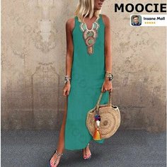 Платье MOOCIE Весна-лето 2025, размер 2XL, зелeный