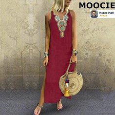 Платье MOOCIE Весна-лето 2025, размер 3XL, бордовый