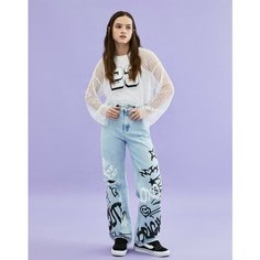 Джинсы Gloria Jeans, размер 9-10л/140 (34), голубой