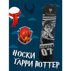 Носки Crazy Llamas носки с принтом, crazy llamas, гарри поттер, размер 36-44, черный