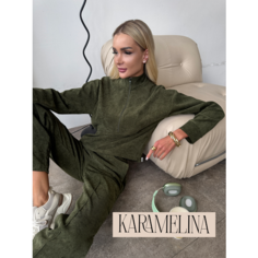 Костюм спортивный Karamelina, размер 4XL, хаки