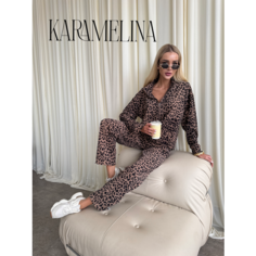 Костюм спортивный Karamelina, размер 4XL, леопардовый