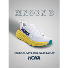 Кроссовки HOKA ONE ONE Rincon 3, полнота D, размер US10D/UK9.5/EU44/JPN28, бело-желтый