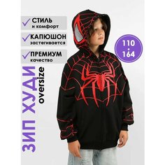 Худи Соль&Перец, размер 122/128, черный/красный