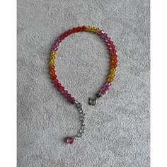 Браслет Phenomenal Studio, хрусталь, кристаллы Swarovski, Swarovski Zirconia, размер 17 см, размер one size, желтый, оранжевый, розовый, серебристый