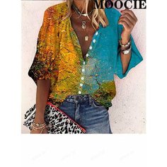 Блуза MOOCIE Весна-лето 2025, размер S, мультиколор