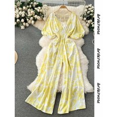 Комбинезон, размер One Size, желтый, белый Нет бренда