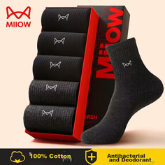 Носки MiiOW, комплект, 5 пар, размер OneSize, мультиколор