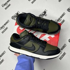 Кроссовки NIKE Dunk Low, размер 44,5 eu / 12 US / 29 см, темно-зеленый