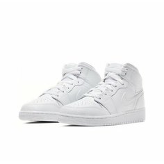 Кроссовки NIKE Air Jordan 1 Mid, размер 23.5 СМ, белый
