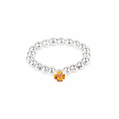 Кольцо Hola Jewelry, кристаллы Swarovski, размер 17, оранжевый