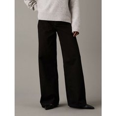 Джинсы широкие CALVIN KLEIN, размер 32/32, черный