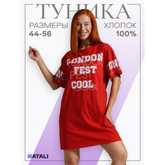 Туника Натали Суслова, размер 44, красный