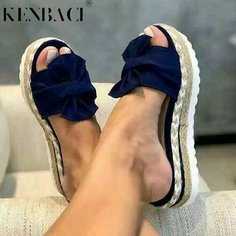Босоножки KENBACI, размер EU 35, темно-синий