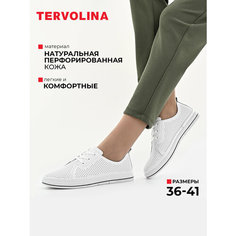 Кеды TERVOLINA Весна-лето 2025, полнота 6 (RU)/ на среднюю стопу, размер 38, белый 10D