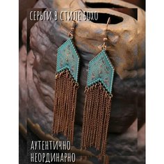 Серьги цепочки, золотой Нет бренда