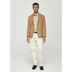 Пиджак MANGO, размер 52 EU, коричневый
