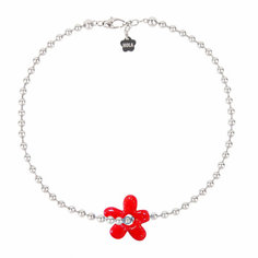 Колье Hola Jewelry, стекло, длина 40 см, красный
