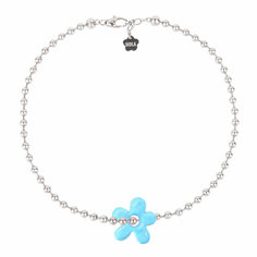 Колье Hola Jewelry, стекло, длина 40 см, голубой
