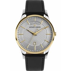 Наручные часы JACQUES LEMANS, черный, серебряный, золотой