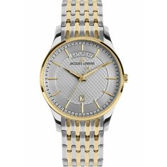 Наручные часы JACQUES LEMANS, серебряный, золотой