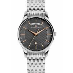 Наручные часы JACQUES LEMANS, серебряный, серый
