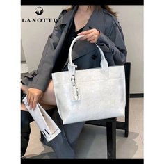 Сумка тоут LANOTTI, фактура гладкая, мрамор