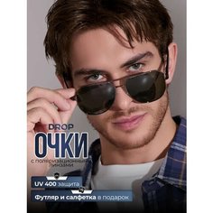 Солнцезащитные очки , зеленый, черный Нет бренда