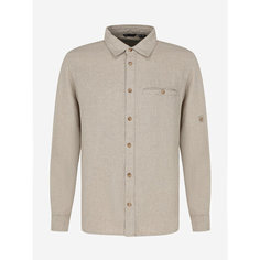 Рубашка OUTVENTURE Travel Men’s Linen LS Shirt, размер 56, кофейный