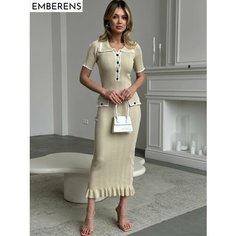 Платье EMBERENS Весна-лето 2025, размер L, молочный