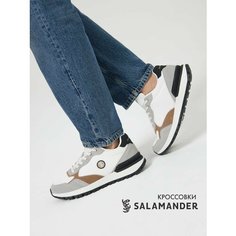 Кроссовки Salamander Весна-лето 2025, полнота 6 (RU)/ на среднюю стопу, размер 42, белый